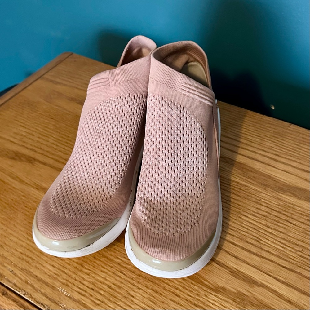 Bzees Pink Breathable Slip-On Sneakers